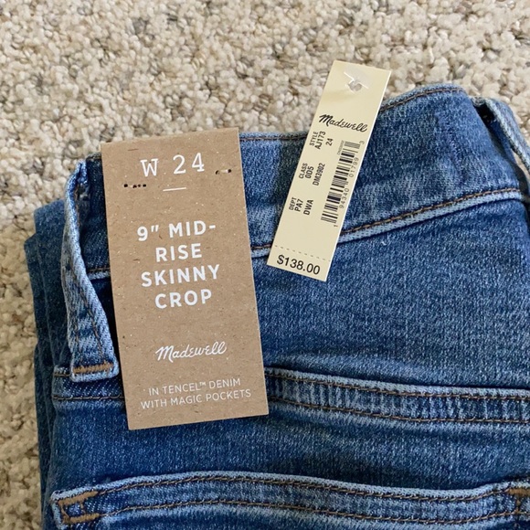 NWT Madewell mid-rise skinny crop size 24 - Picture 2 of 2